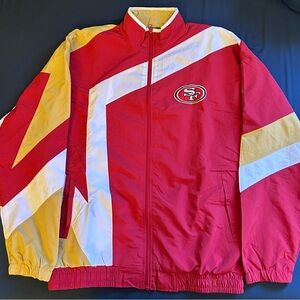 49ers Throwback NFL Windbreaker Jacket Medium